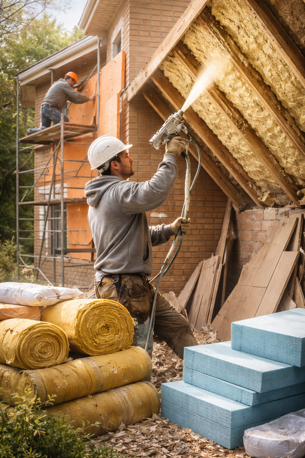Утепление домов в Новодвинске под ключ от 4295 руб/м2 | Профессионально — ТепломастерНвд