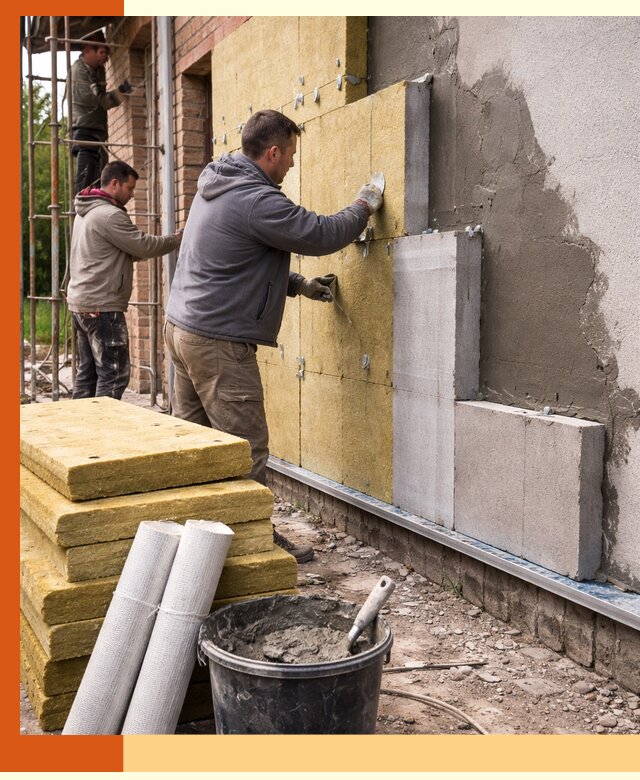 Утепление кирпичного дома под ключ в Новодвинске