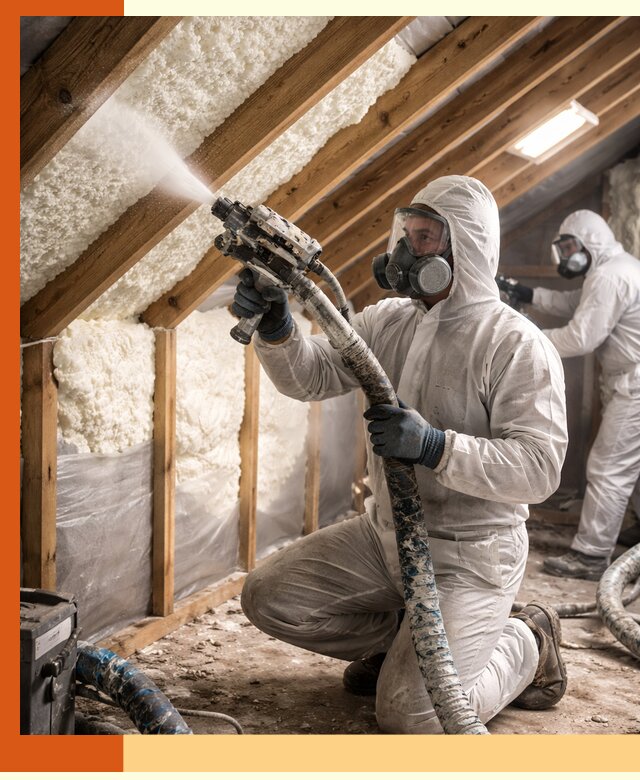 Утепление чердака пенополиуретаном (ППУ) в Новодвинске