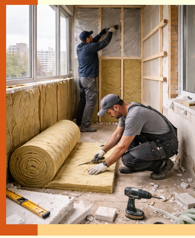 Утепление балкона под ключ в Новодвинске качественно и быстро