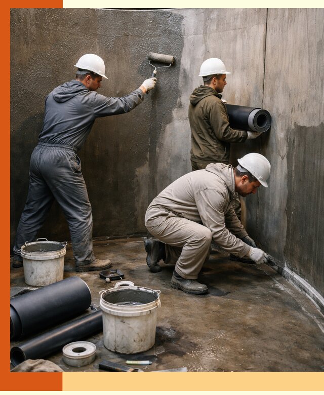 Гидроизоляция резервуара профессионально в Новодвинске